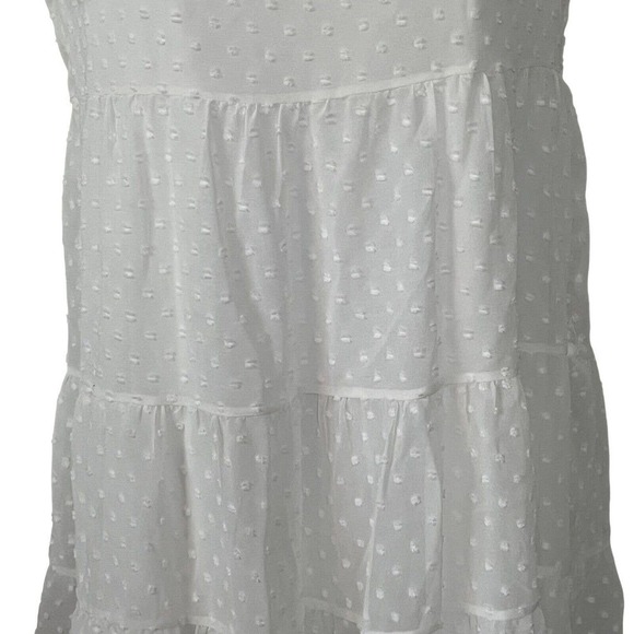 ALTAR’D State Size XS Tiered Dress Rosie Flutter Sleeve Ivory Swiss Dot NEW - Picture 11 of 12